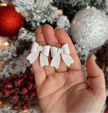 White Sparkle Bows