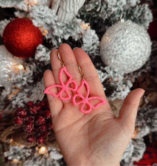 Hot Pink Opal Butterfly